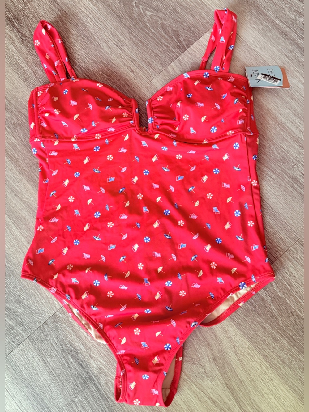 Women's U-Wire Tummy Control Bandeau Medium Coverage One Piece - Shade & Shore™